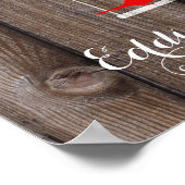 herdenkingsbos van het gastenboek, rood hout poster (Hoek)