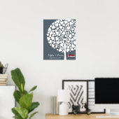 herdenkingsboviene rode bosvogel poster (Thuiskantoor)
