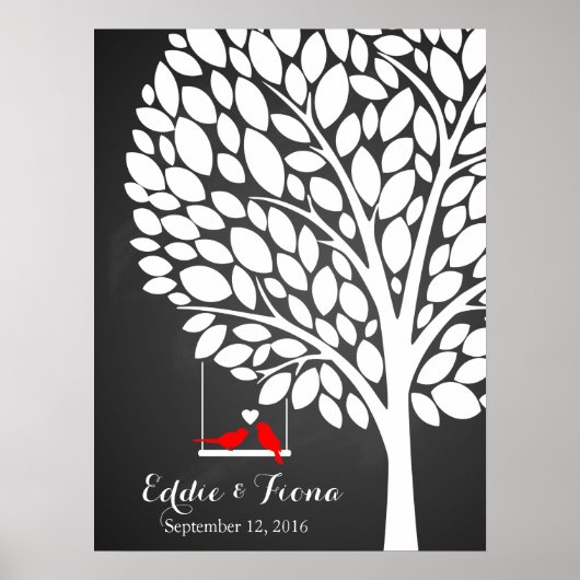 herdenkingsboviene rode bosvogel poster (Voorkant)