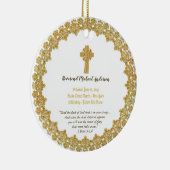 Herdenkingscadeau Priest pastor deacon Keramisch Ornament (Rechts)