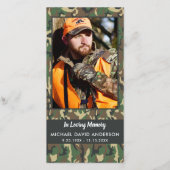 Herdenkingscamouflage Foto Uitvaart Gebedsblad Boe (Voorkant)