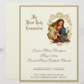 Herdenkingscertificaat katholieke Heilige Communie (Voorkant / Achterkant)