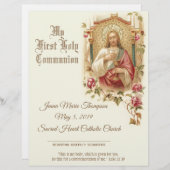 Herdenkingscertificaat katholieke Heilige Communie (Voorkant / Achterkant)