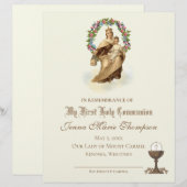 Herdenkingscertificaat katholieke Heilige Communie (Voorkant / Achterkant)