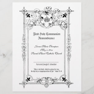 Herdenkingscertificaat voor legante Heilige Commun