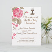 Herdenkingscertificaat voor meisjes eerste Heilige (Staand voorkant)