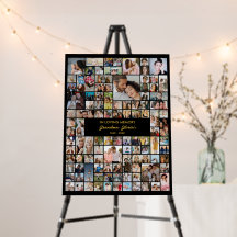 Herdenkingscollage met 100 foto's In Lieve Herinne