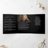 Herdenkingscollage met foto's Funeral Drieluik Programma (Binnen)