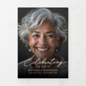 Herdenkingscollage met foto's Funeral Drieluik Programma (Cover)