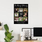 Herdenkingscollage overledene gepersonaliseerd met poster (Thuiskantoor)
