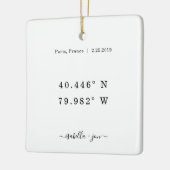 Herdenkingscoördinaten keramische siervoorwerpen keramisch ornament (Links)