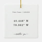 Herdenkingscoördinaten keramische siervoorwerpen keramisch ornament (Achterkant)