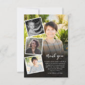 Herdenkingscript rouwkaart met 5 foto's collage bedankkaart (Voorkant)