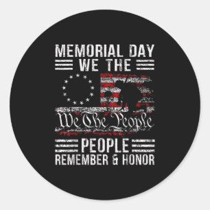 Herdenkingsdag 2025: Veteranendag herdenken en ere Ronde Sticker