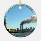 Herdenkingsdag 911 september 2001 keramisch ornament (Achterkant)