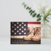 Herdenkingsdag Amerikaanse militaire eer Postkaart (Staand voorkant)