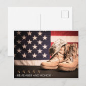 Herdenkingsdag Amerikaanse militaire eer Postkaart (Voorkant / Achterkant)