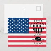 Herdenkingsdag Amerikaanse vlag Briefkaart (Voorkant / Achterkant)