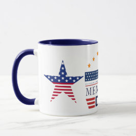 Herdenkingsdag Amerikaanse Vlag Sterren Patriottis Mok