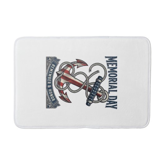 Herdenkingsdag Anker Herinner Eer Vintage T-shirt_ Badmat (Voorkant)