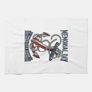 Herdenkingsdag Anker Herinneren Eer Vintage T-shir Theedoek