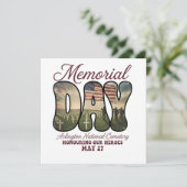 Herdenkingsdag Arlington National Cemetery Menu (Staand voorkant)