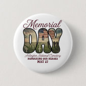 Herdenkingsdag Arlington National Cemetery Ronde Button 5,7 Cm (Voorkant)