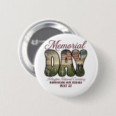 Herdenkingsdag Arlington National Cemetery Ronde Button 5,7 Cm (Voorkant /achterkant)