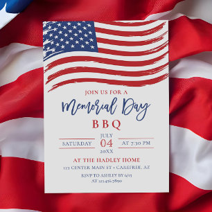 Herdenkingsdag BBQ 4 juli Feest Kaart