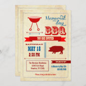  herdenkingsdag BBQ Uitnodiging (Voorkant / Achterkant)