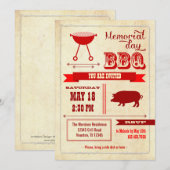  herdenkingsdag BBQ Uitnodiging (Voorkant / Achterkant)