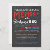 Herdenkingsdag BBQ-uitnodiging Kaart (Voorkant)
