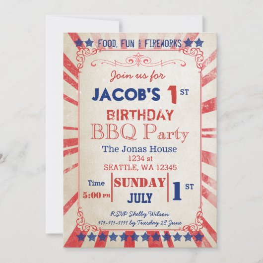  herdenkingsdag Birthday Uitnodiging (Voorkant)