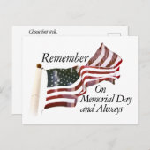 Herdenkingsdag Briefkaart (Voorkant / Achterkant)