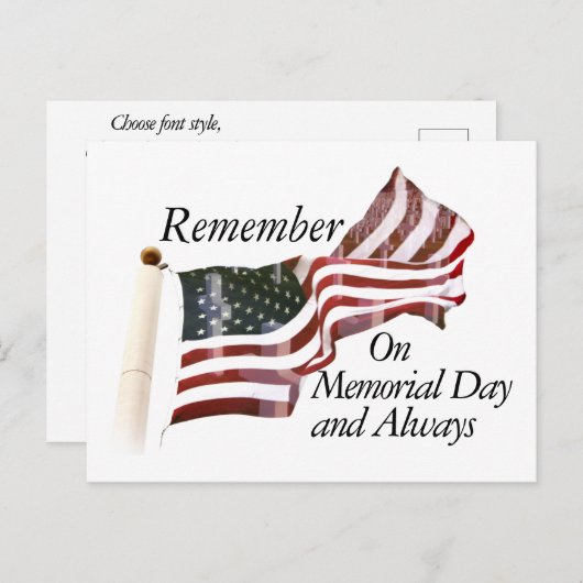 Herdenkingsdag Briefkaart (Voorkant / Achterkant)