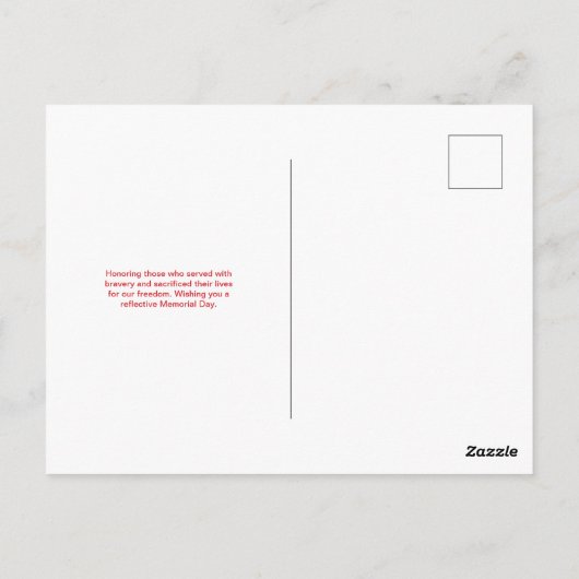 Herdenkingsdag Briefkaart (Achterkant)