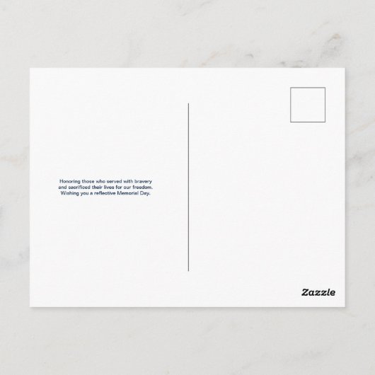 Herdenkingsdag Briefkaart (Achterkant)