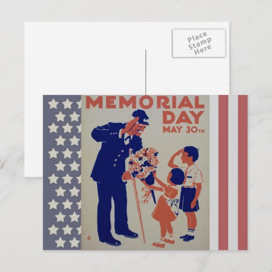 Herdenkingsdag Briefkaart (Voorkant / Achterkant)