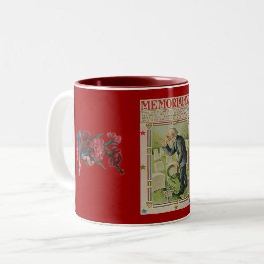  herdenkingsdag de slachtoffers tweekleurige koffiemok (Voorkant links)