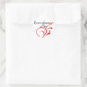 Herdenkingsdag: een rode klaproos dag ronde sticker (Tas)