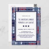 Herdenkingsdag evenement Patriotische uitnodigings Briefkaart (Voorkant / Achterkant)