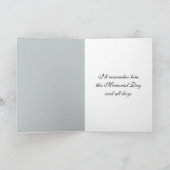 Herdenkingsdag Fallen Soldier Remembrance Kaart (Binnen)