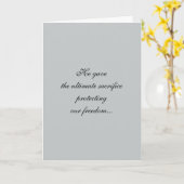 Herdenkingsdag Fallen Soldier Remembrance Kaart (Gele Bloem)