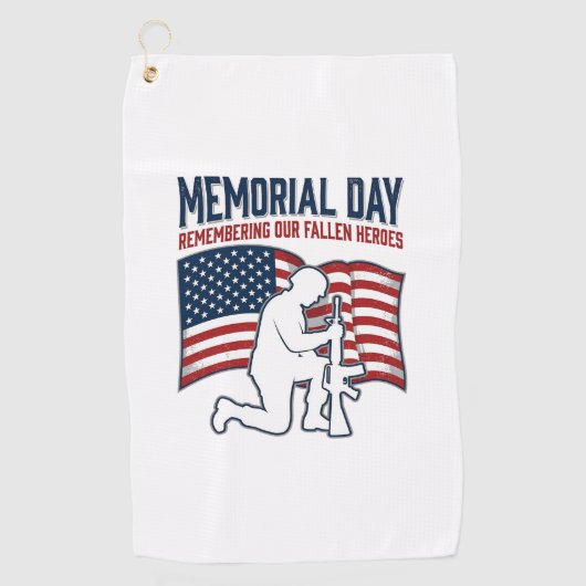 Herdenkingsdag Gesneuvelde Helden Patriottisch Sol Golfhanddoek (Voorkant)