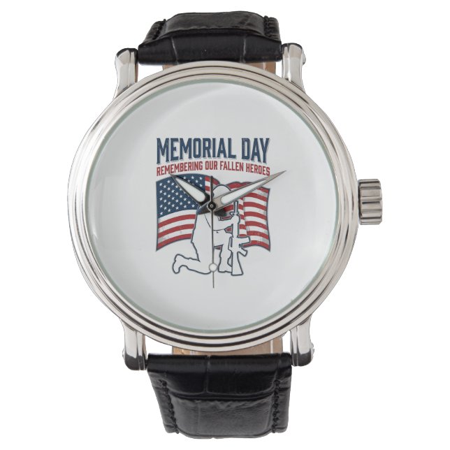 Herdenkingsdag Gesneuvelde Helden Patriottisch Sol Horloge (Voorkant)