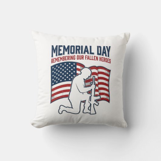 Herdenkingsdag Gesneuvelde Helden Patriottisch Sol Kussen (Voorkant)