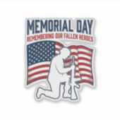 Herdenkingsdag Gesneuvelde Helden Patriottisch Sol Sticker (Voorkant)