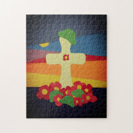 Herdenkingsdag Gestallen Soldier Grave Red Poppies Legpuzzel