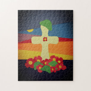 Herdenkingsdag Gestallen Soldier Grave Red Poppies Legpuzzel