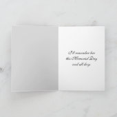 Herdenkingsdag gevallen Vrouw Soldaat Herdenking Kaart (Binnen)